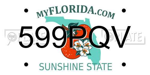 599PQV Florida License Plate