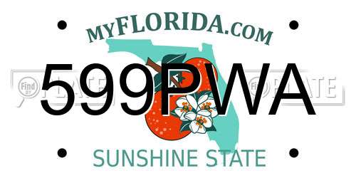 599PWA Florida License Plate