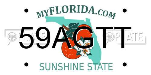 59AGTT Florida License Plate