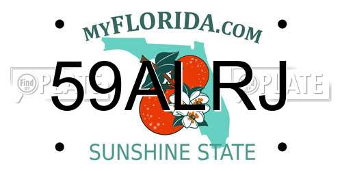 59ALRJ Florida License Plate