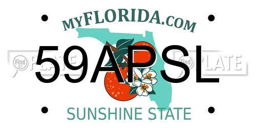 59APSL Florida License Plate