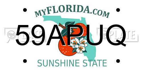 59APUQ Florida License Plate