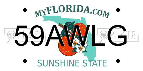 59AWLG Florida License Plate