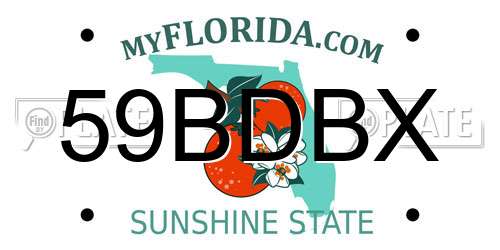 59BDBX Florida License Plate