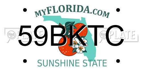59BKTC Florida License Plate