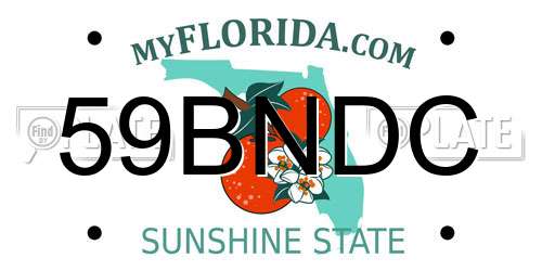 59BNDC Florida License Plate