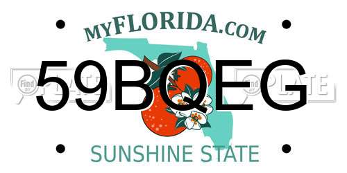 59BQEG Florida License Plate