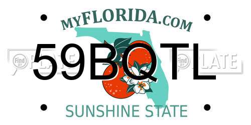 59BQTL Florida License Plate