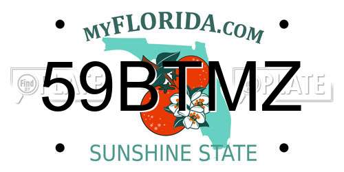 59BTMZ Florida License Plate