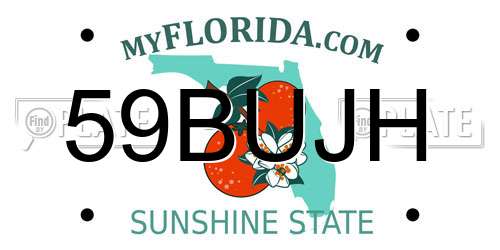 59BUJH Florida License Plate