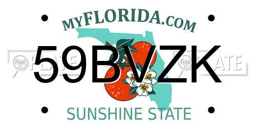 59BVZK Florida License Plate