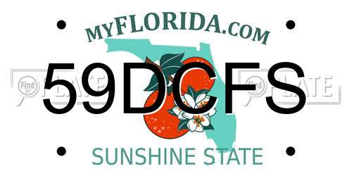 59DCFS Florida License Plate