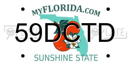 59DCTD Florida License Plate