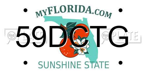59DCTG Florida License Plate