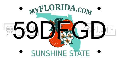 59DFGD Florida License Plate