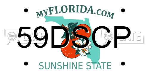 59DSCP Florida License Plate