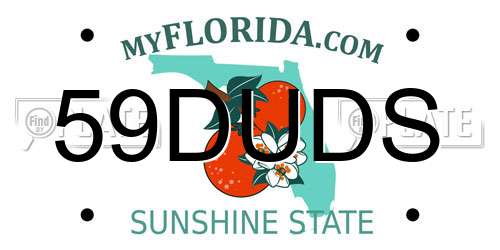 59DUDS Florida License Plate
