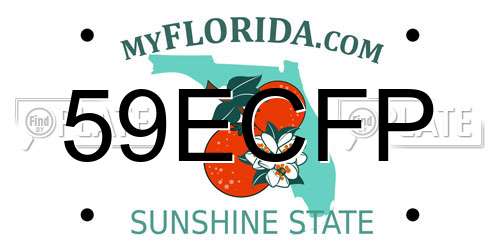 59ECFP Florida License Plate