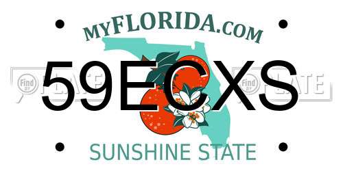 59ECXS Florida License Plate
