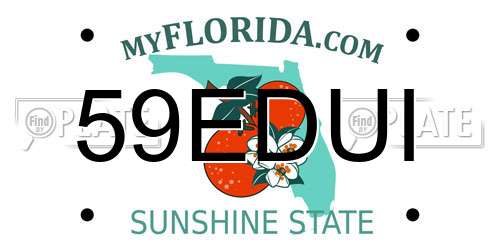 59EDUI Florida License Plate