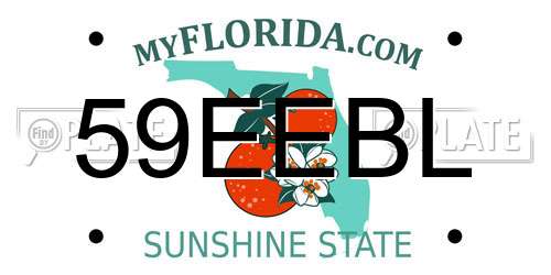 59EEBL Florida License Plate
