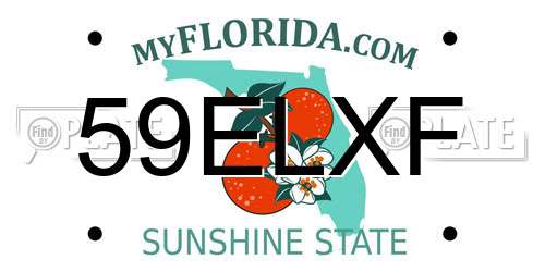 59ELXF Florida License Plate