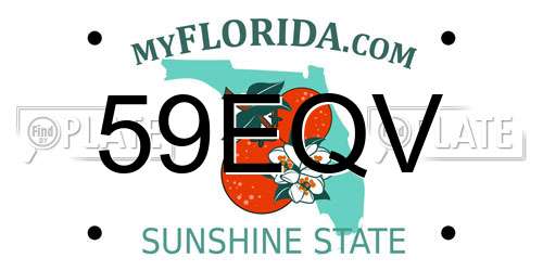 59EQV Florida License Plate