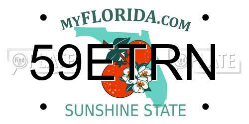 59ETRN Florida License Plate