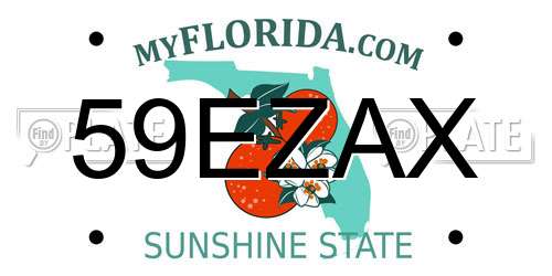 59EZAX Florida License Plate
