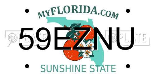 59EZNU Florida License Plate