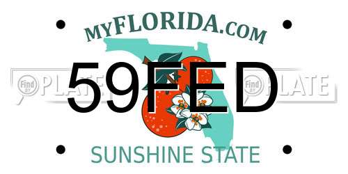59FED Florida License Plate