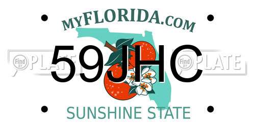 59JHC Florida License Plate