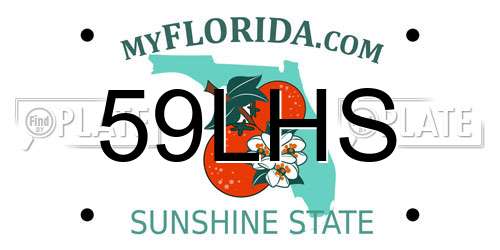 59LHS Florida License Plate