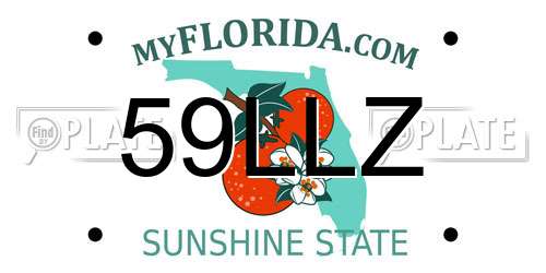 59LLZ Florida License Plate