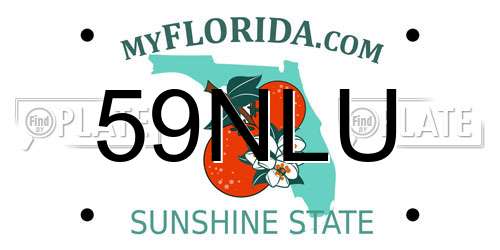 59NLU Florida License Plate