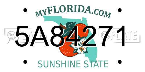 5A84271 Florida License Plate