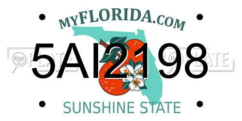 5AI2198 Florida License Plate