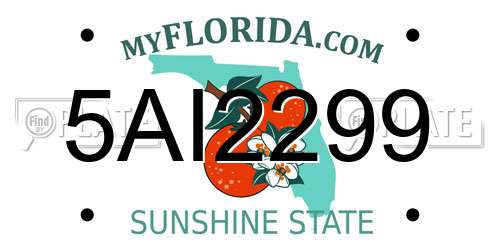 5AI2299 Florida License Plate