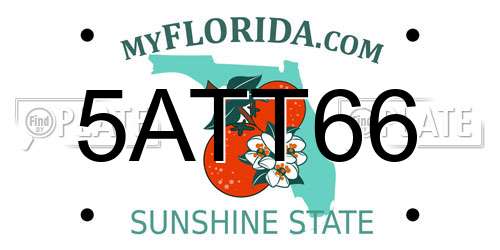 5ATT66 Florida License Plate