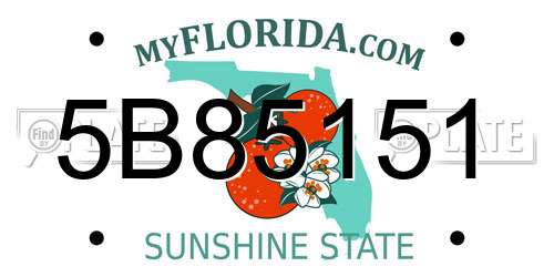 5B85151 Florida License Plate