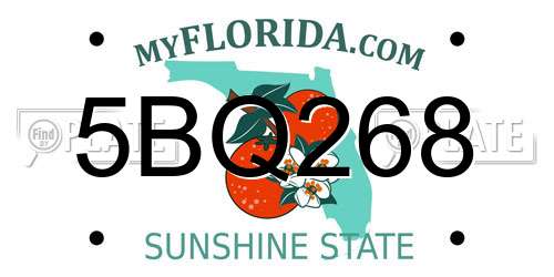 5BQ268 Florida License Plate