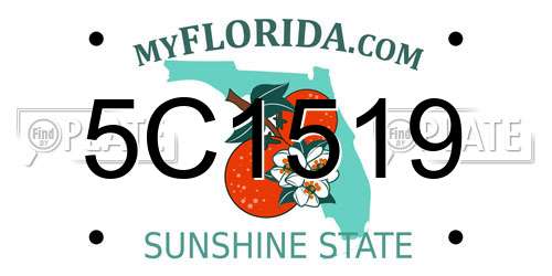 5C1519 Florida License Plate