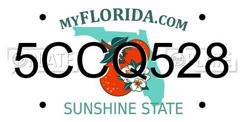 5CCQ528 Florida License Plate