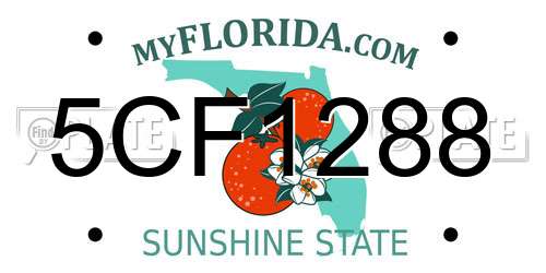 5CF1288 Florida License Plate
