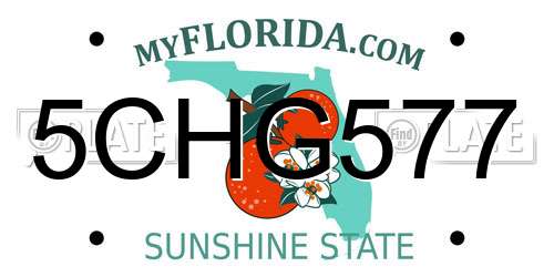 5CHG577 Florida License Plate