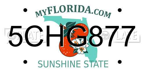 5CHG877 Florida License Plate
