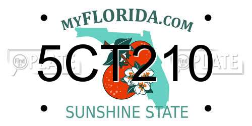 5CT210 Florida License Plate
