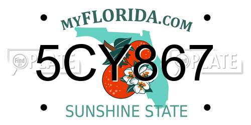 5CY867 Florida License Plate