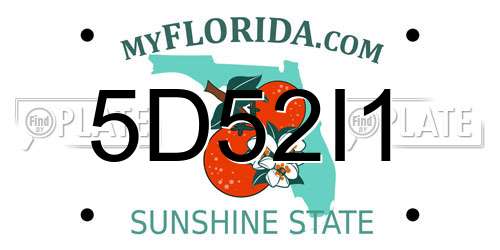 5D52I1 Florida License Plate