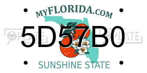 5D57B0 Florida License Plate